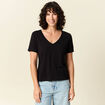 T-shirt manches courtes noir femme