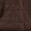 Gilet manches longues col v marron femme