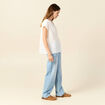 Chemise manches courtes ecru femme