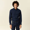 Chemise manches longues bleu marine homme