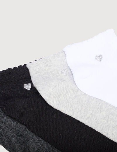 Lot de 4 paires de chaussettes noir femme