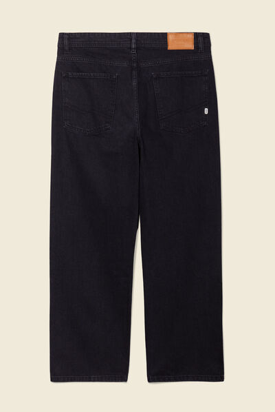 Jeans loose 5 poches denim noir homme