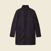 Manteau ajusté boutonné gris foncé homme