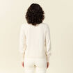 Pull manches longues creme femme