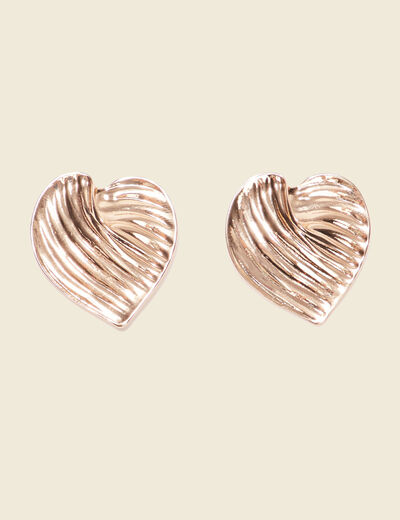 Boucles d'oreilles clous couleur or femme