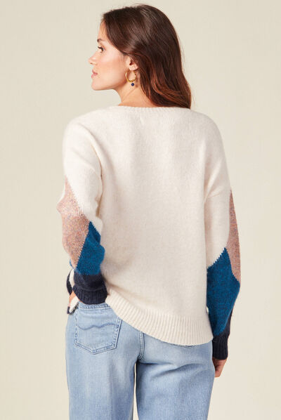 Pull éco-responsable rouge clair femme