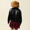 Veste oversize manches longues doubl&eacute;e noir femme