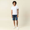 Bermuda confort ultra stretch denim brut homme