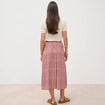 Jupe fluide rose framboise femme