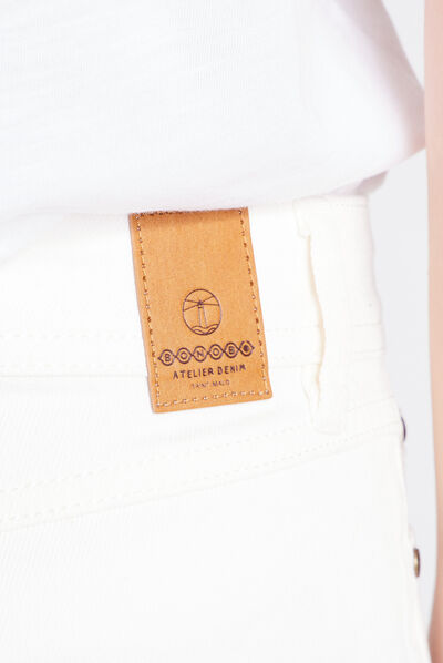 Jeans Gwen - mom denim blanc femme