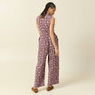 Combinaison salopette sans manches bordeaux femme