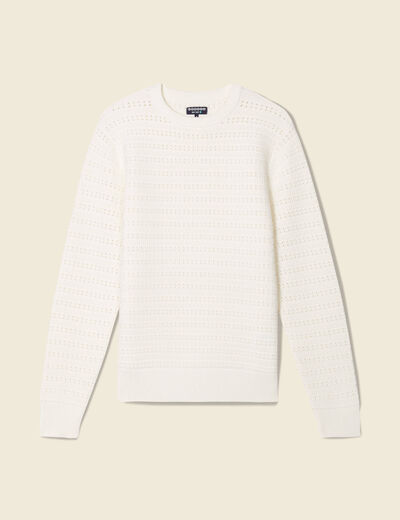 Pull éco-responsable ecru homme