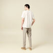 T-shirt ample en coton manches courtes ecru homme