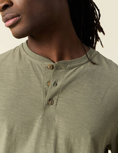 T-shirt manches courtes vert kaki homme