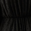 Robe fluide col v manches longues noir femme