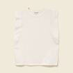 T-shirt en coton sans manches creme femme