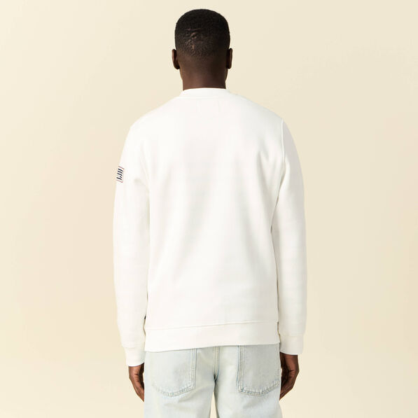 Sweat manches longues ecru homme