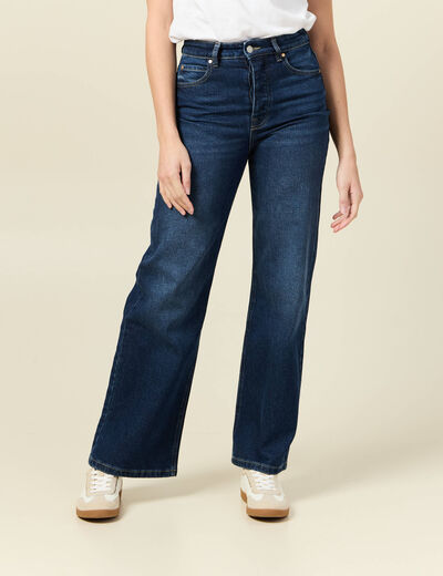 Jeans large éco-responsable denim brut femme