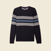 Pull manches longues bleu marine homme