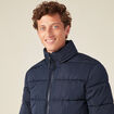Doudoune droite zipp&eacute;e bleu marine homme