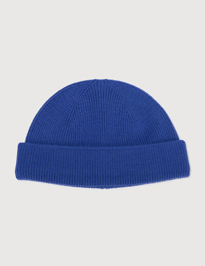 Bonnet bleu electrique homme