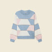 Pull col rond manches longues mauve femme