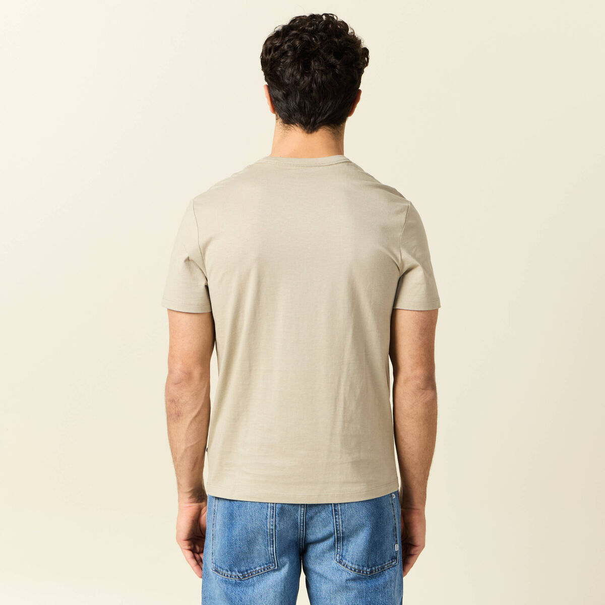T-shirt éco-responsable beige homme