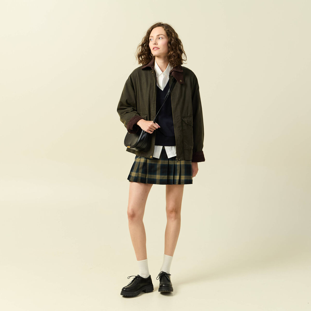 Jupe marron fonc&eacute; femme