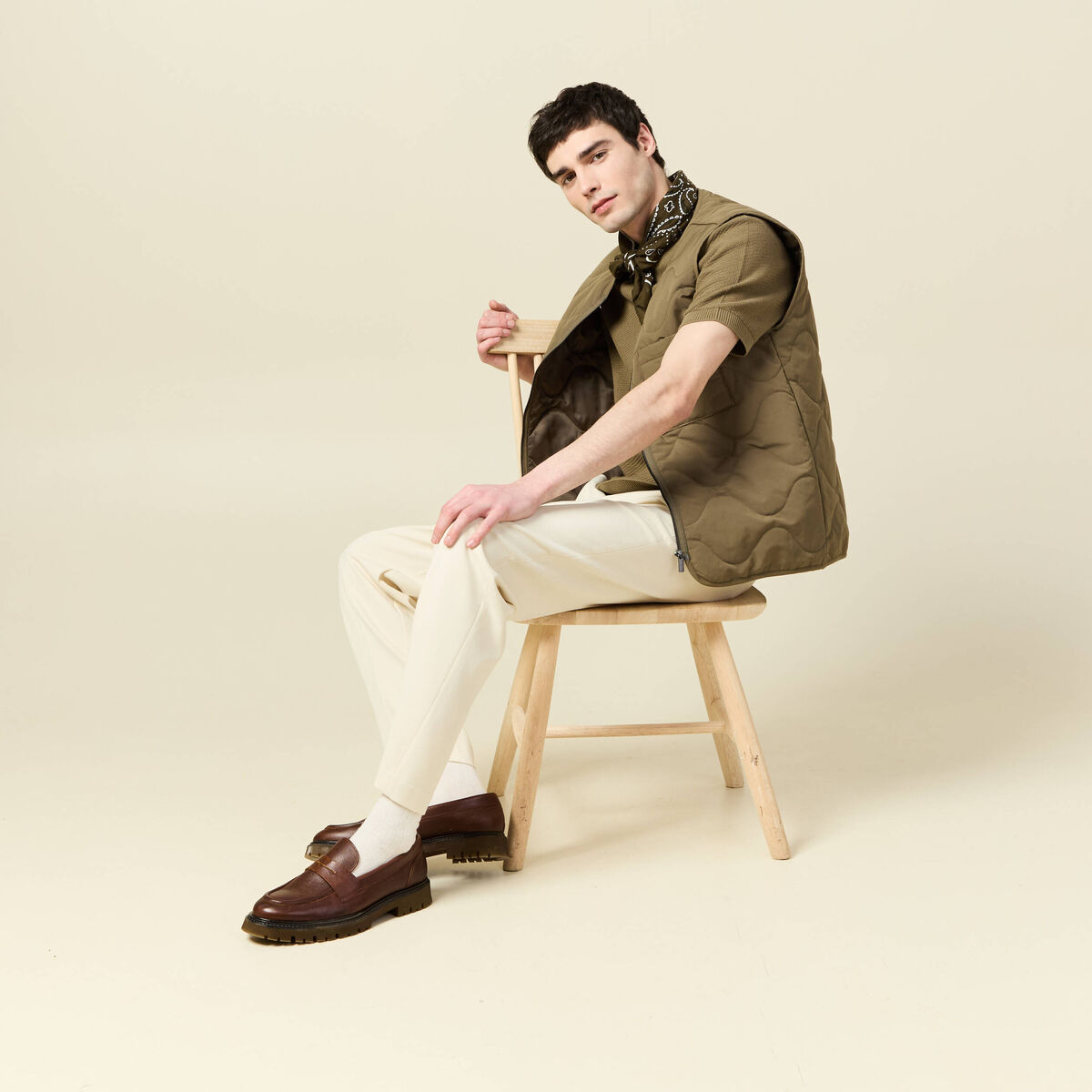 Pantalon ecru homme
