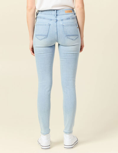 Jeans skinny 7/8ème denim bleach femme