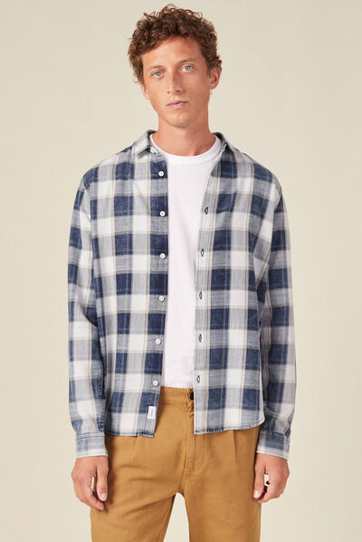 Chemise manches longues ecru homme