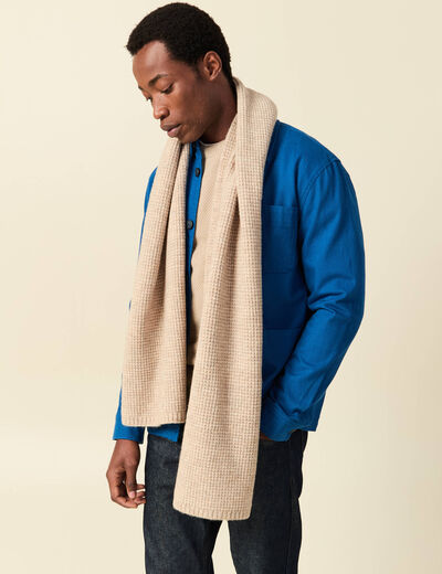 &Eacute;charpe en maille beige homme