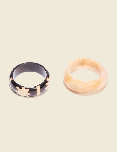 Lot 2 bracelets manchettes multicolore femme