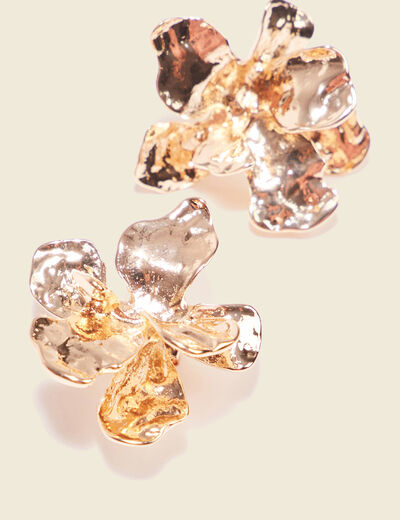 Boucles d'oreilles clous couleur or femme