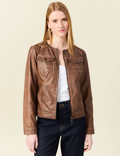 Veste col zippé homme Saint James Colorado gris | Fred Aston
