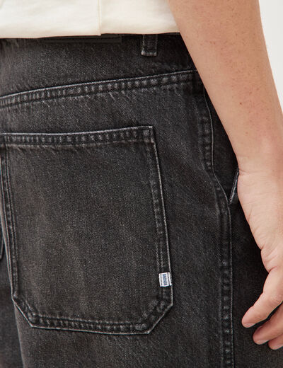Bermuda en jean coton denim snow noir homme