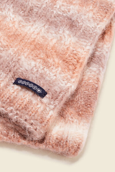 Snood tricoté ecru femme