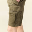Bermuda droit cargo ceinture vert kaki homme