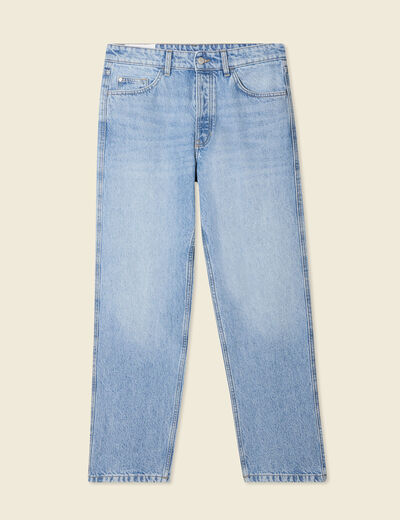 Jeans large relaxed denim bleach homme
