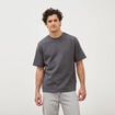 T-shirt ras de cou manches courtes gris fonc&eacute; homme