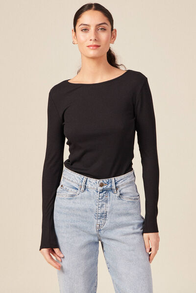 T-shirt éco-responsable noir femme