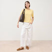 Jeans barrel taille haute 7/8&egrave;me denim blanc femme