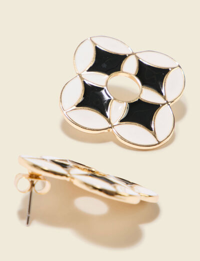 Boucles d'oreilles multicolore femme