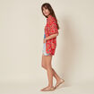 Chemise en coton manches courtes orange femme