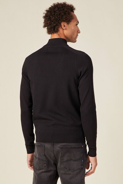 Pull manches longues noir homme