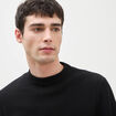 Pull col rond noir homme