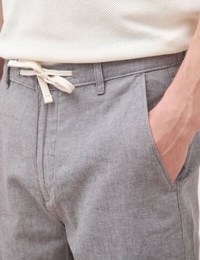 Bermuda gris fonc&eacute; homme