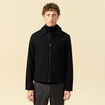 Veste oversize courte col classique noir homme