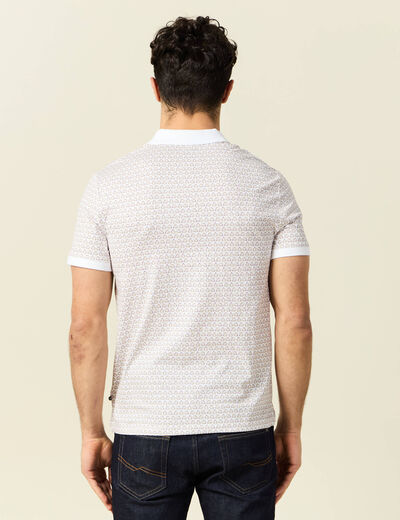 Polo éco-responsable blanc homme