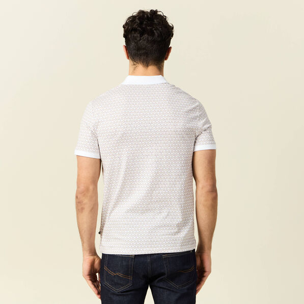 Polo éco-responsable blanc homme